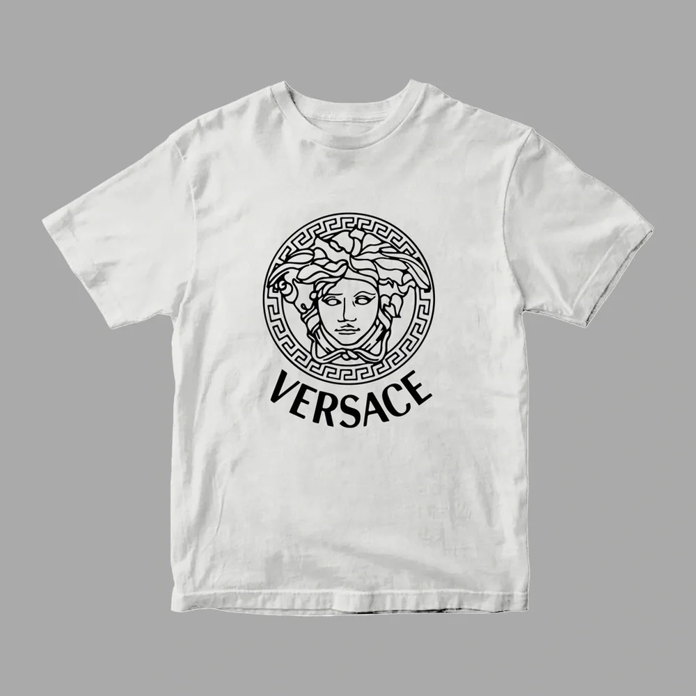 Cotton Unisex Luxury Short Sleeve Shirt Men Women T Shirt White Black - Picture 1 of 2